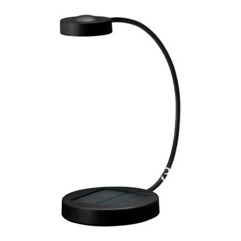 IKEA Sunnan Solar Powered LED Desk Lamp Black Flexible Gooseneck New in Package